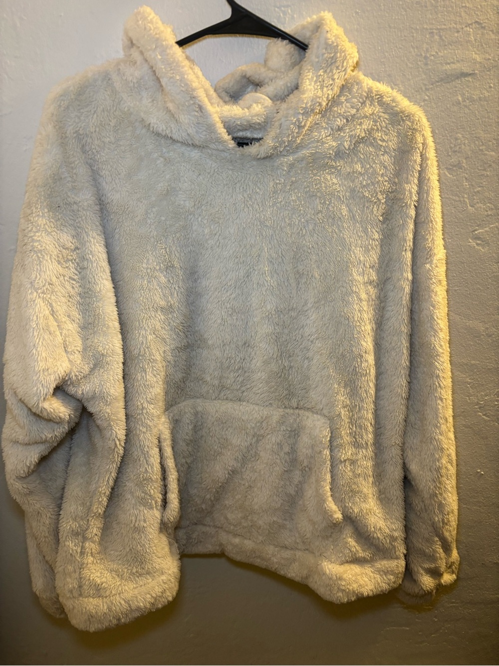 Urban Outfitters cream fuzzy hoodie